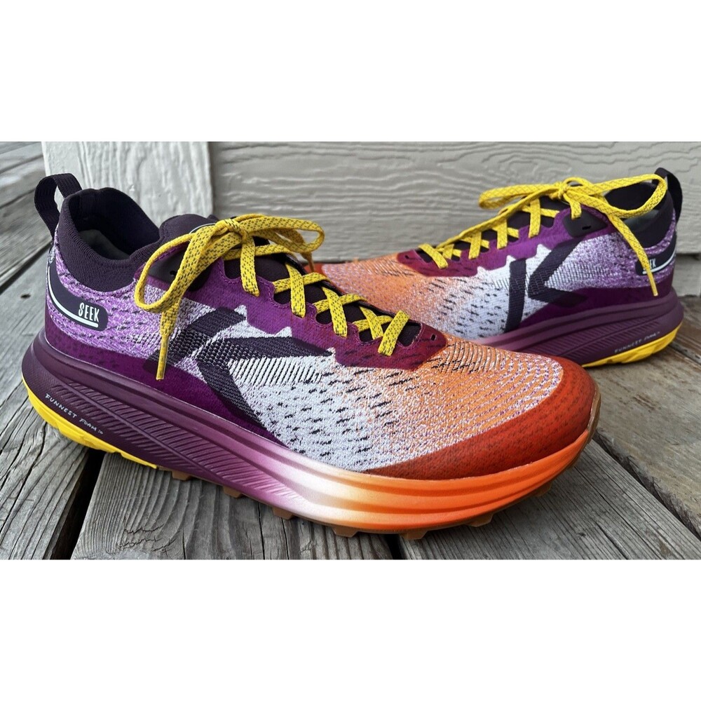 New! KEEN Seek Men's 10 Trail Running Hiking Shoes Willowherb/Orange Peel